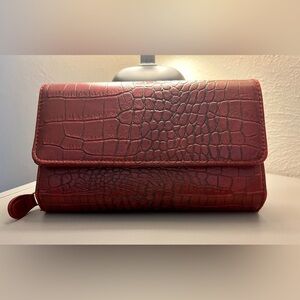 Crocodile-Embossed Wallet